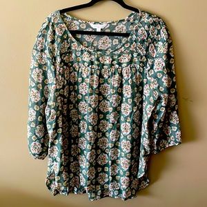 LC Lauren Conrad floral XL blouse
